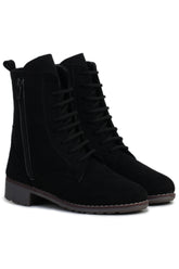 Black Block Solid Regular Boots